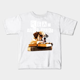 Dog Read More Books - Bookish Puppy  Funny Gift for Dog Lovers Kids T-Shirt